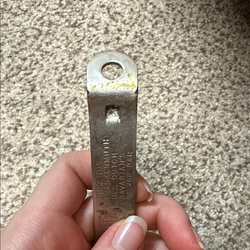 Iroquois Frankenmuth Old Dutch Bavarian's Silver Bar vintage Bottle Opener - Picture 8 of 12